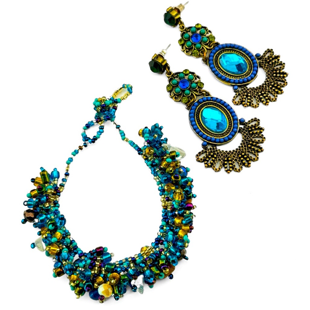 Handmade Beaded Jewelry Set - Picture 3 of 8